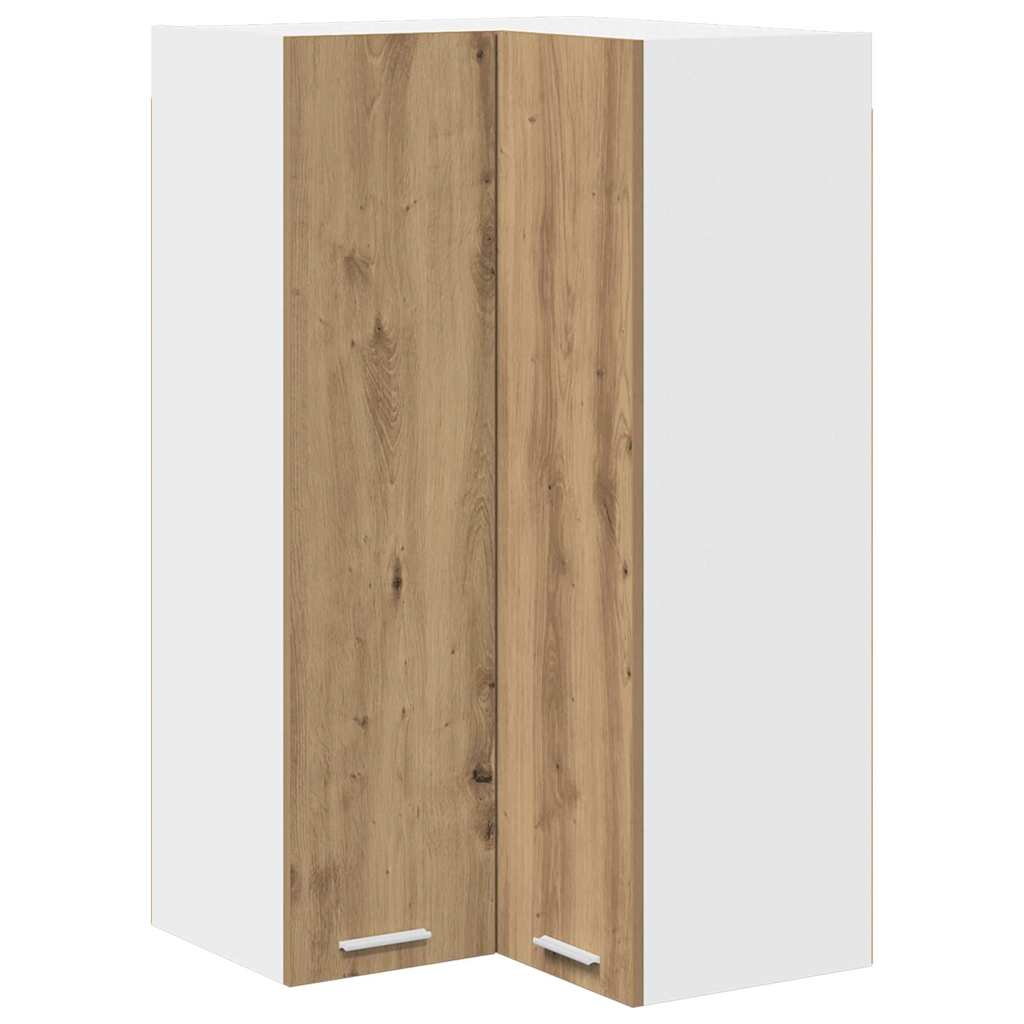 vidaXL Szafka wisząca Dąb rzemieślniczy i biały 57 x 57 x 100 cm