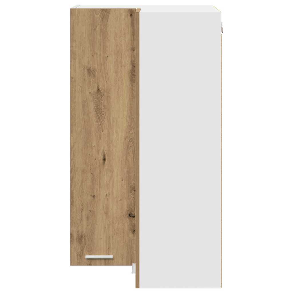 vidaXL Szafka wisząca Dąb rzemieślniczy i biały 57 x 57 x 100 cm