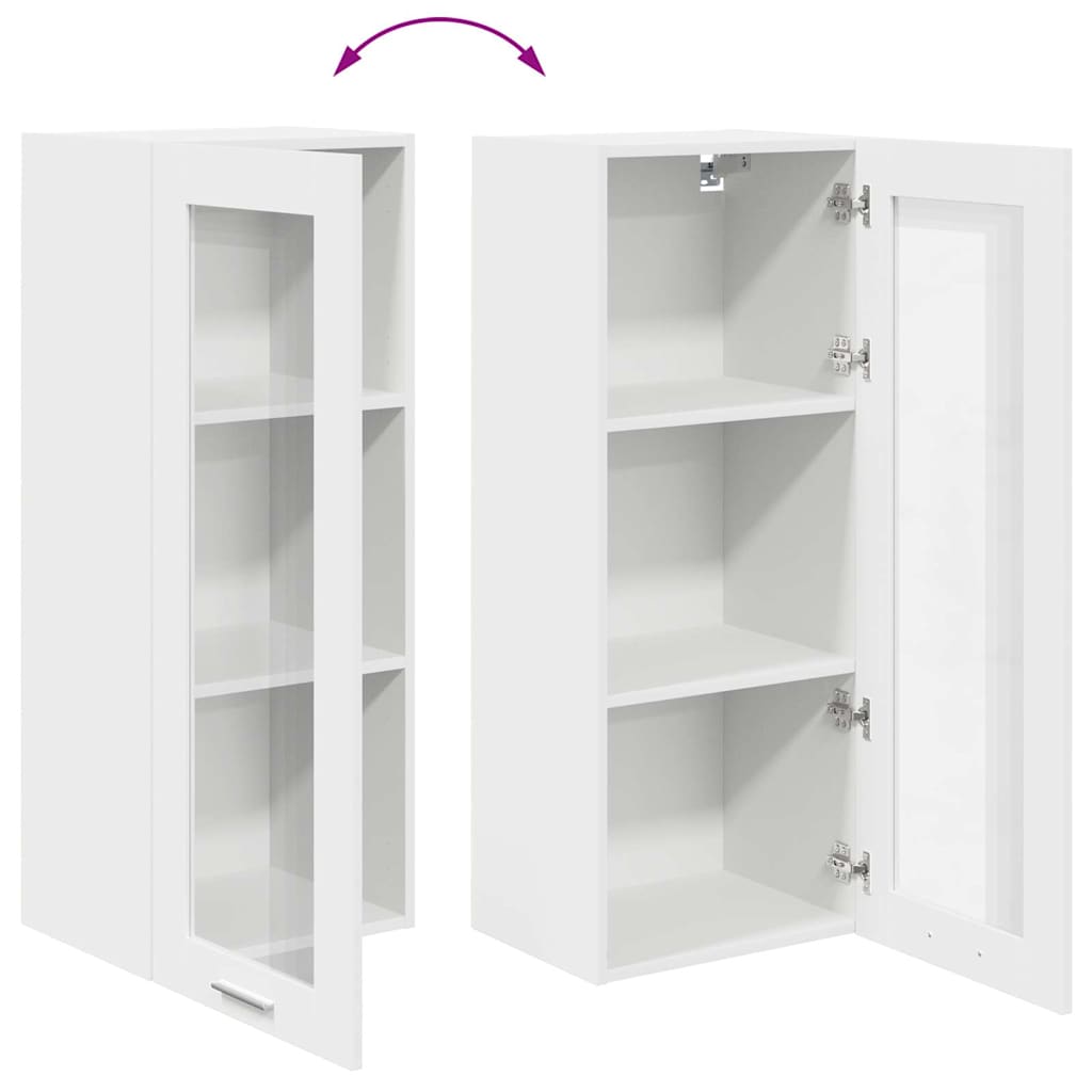 vidaXL Szafka wisząca Biały 40 x 31 x 100 cm Materiał drewnopochodny