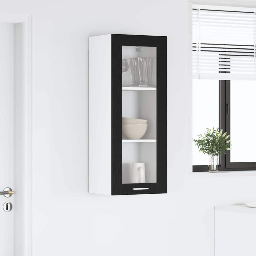 vidaXL Szafka wisząca z przechowywaniem Czarny Dąb 40 x 31 x 100 cm