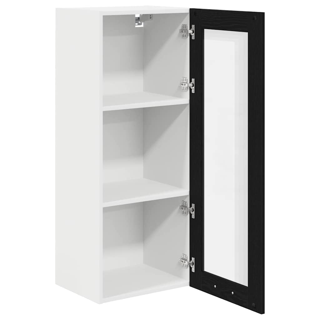 vidaXL Szafka wisząca z przechowywaniem Czarny Dąb 40 x 31 x 100 cm