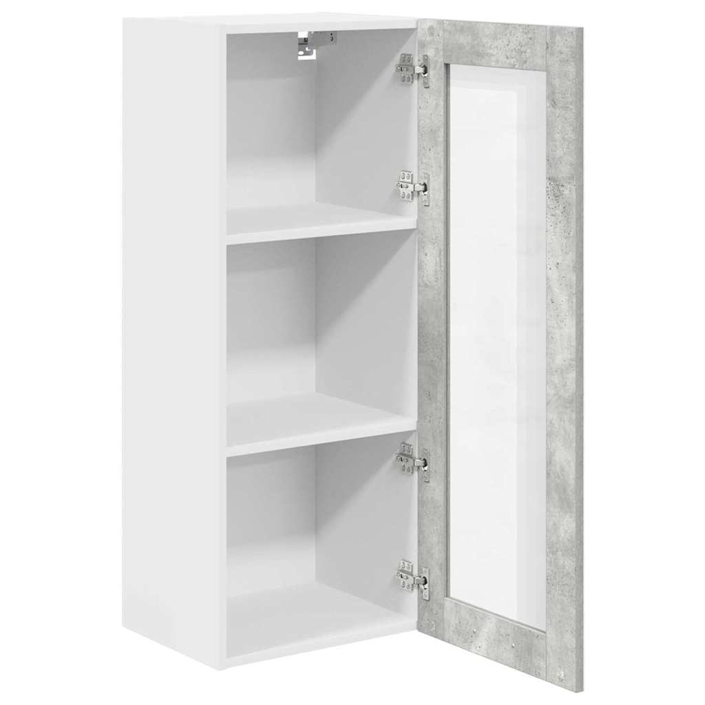 vidaXL Szafka wisząca z drzwiami Betonowy szary 40 x 31 x 100 cm