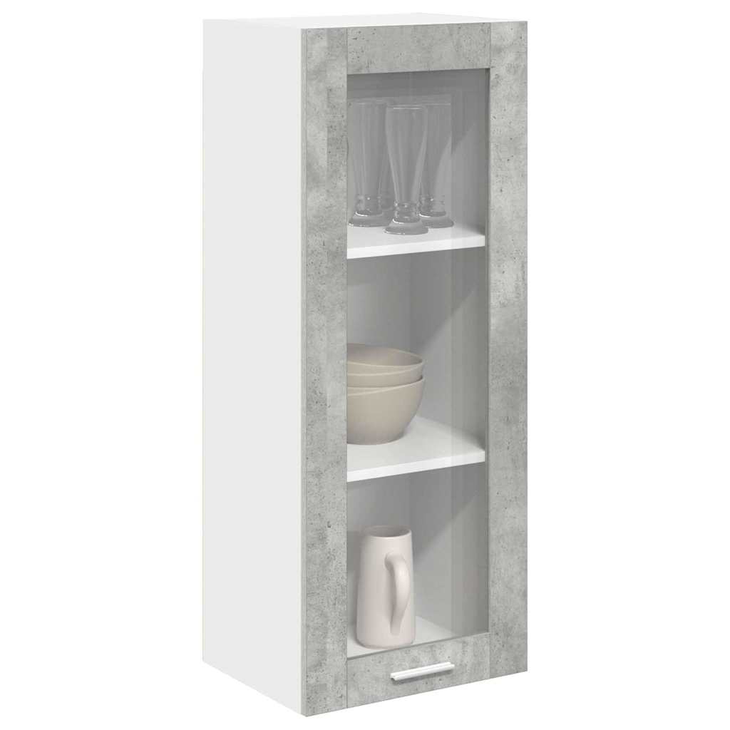 vidaXL Szafka wisząca z drzwiami Betonowy szary 40 x 31 x 100 cm