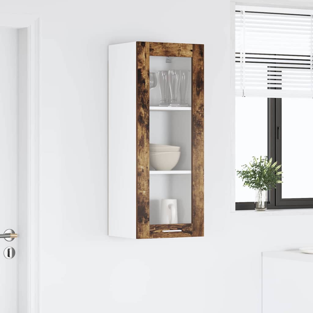 vidaXL Szafka wisząca z przechowywaniem Dąb wędzony 40 x 31 x 100 cm