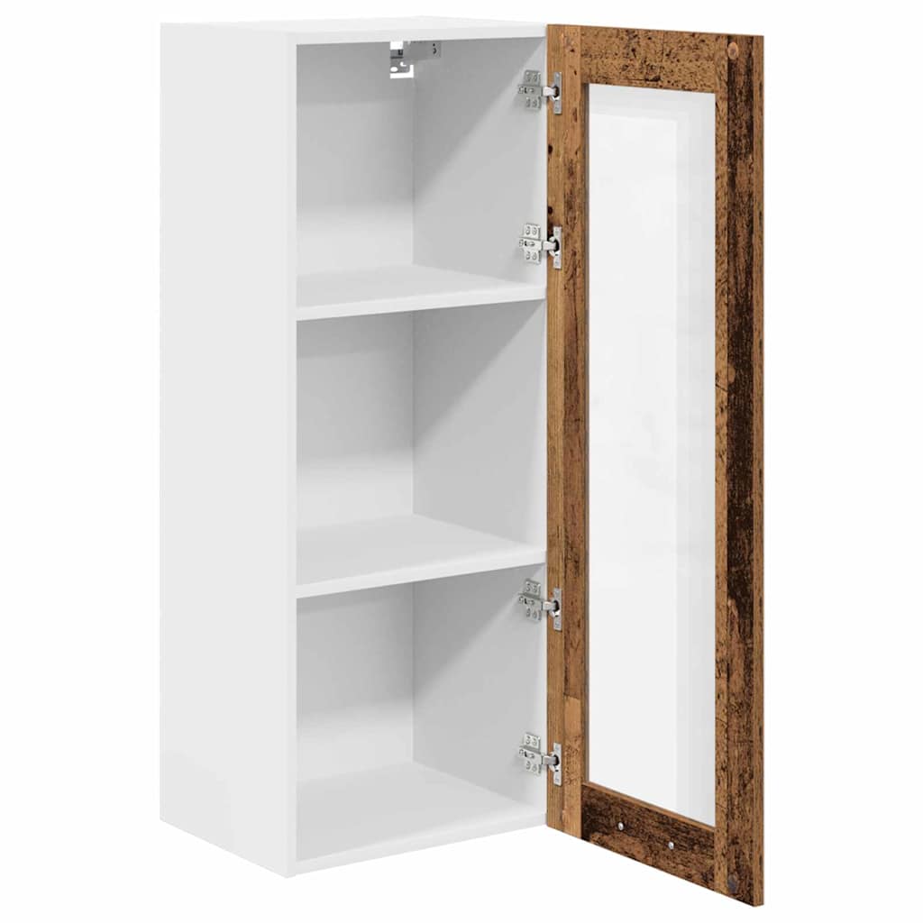 vidaXL Szafka wisząca z przechowywaniem Stare drewno 40 x 31 x 100 cm
