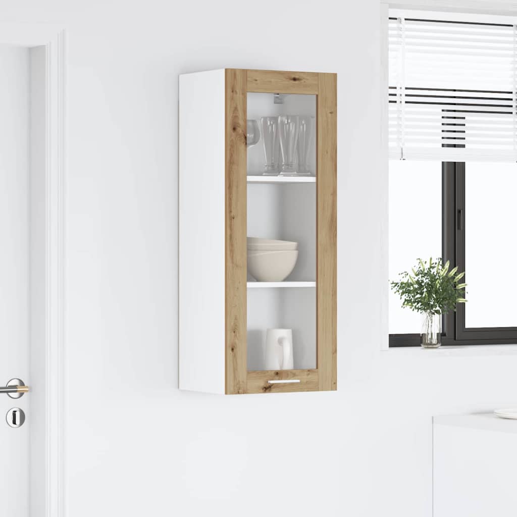 vidaXL Szafka wisząca z drzwiami Dąb rzemieślniczy 40 x 31 x 100 cm