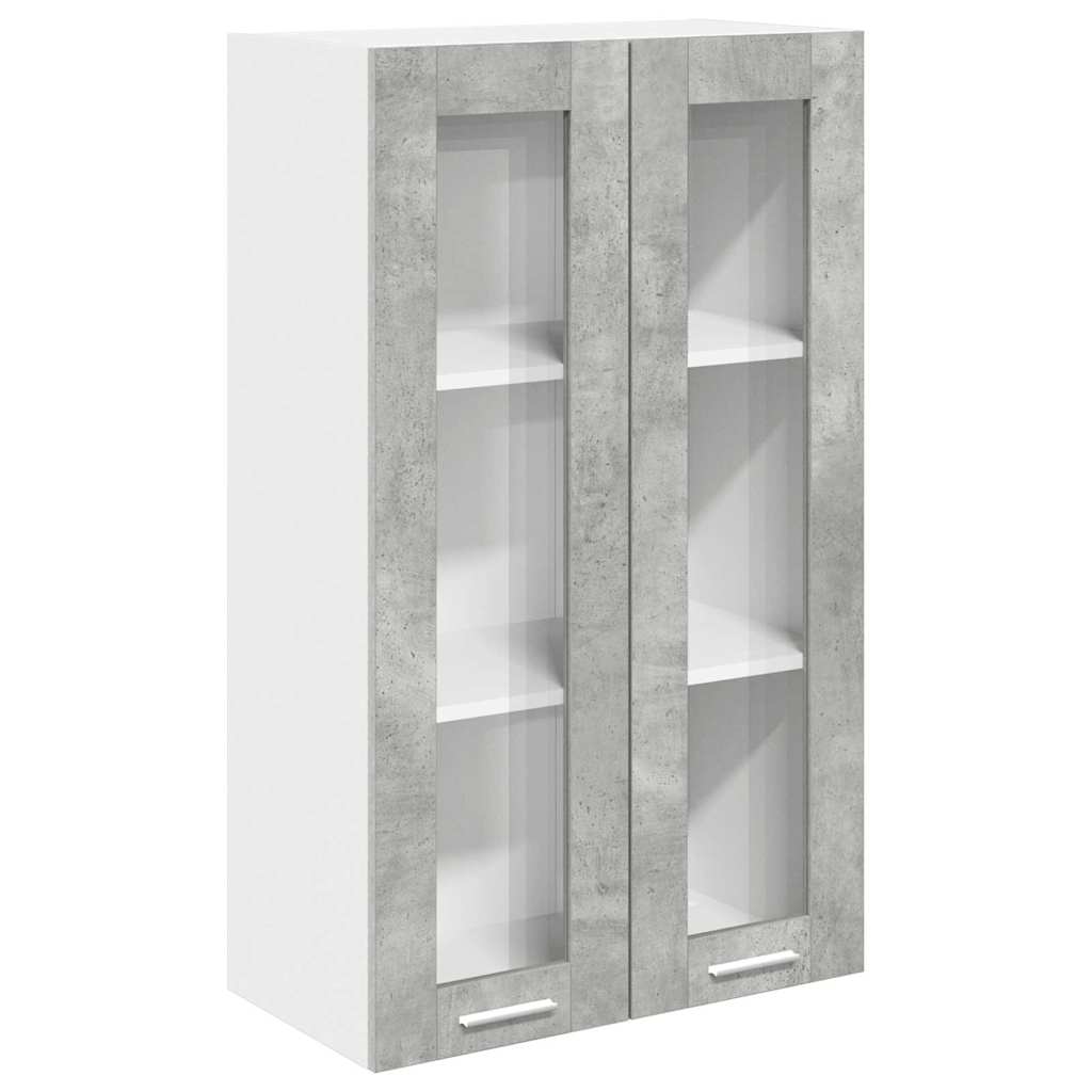 vidaXL Szafka wisząca z drzwiami Betonowy szary 60 x 31 x 100 cm