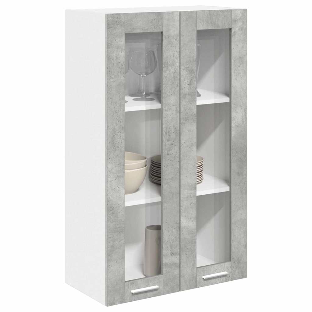 vidaXL Szafka wisząca z drzwiami Betonowy szary 60 x 31 x 100 cm
