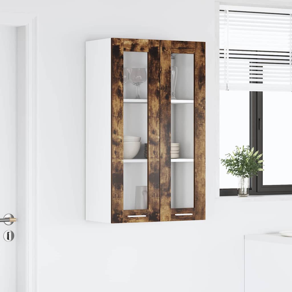 vidaXL Szafka wisząca z przechowywaniem Dąb wędzony 60 x 31 x 100 cm