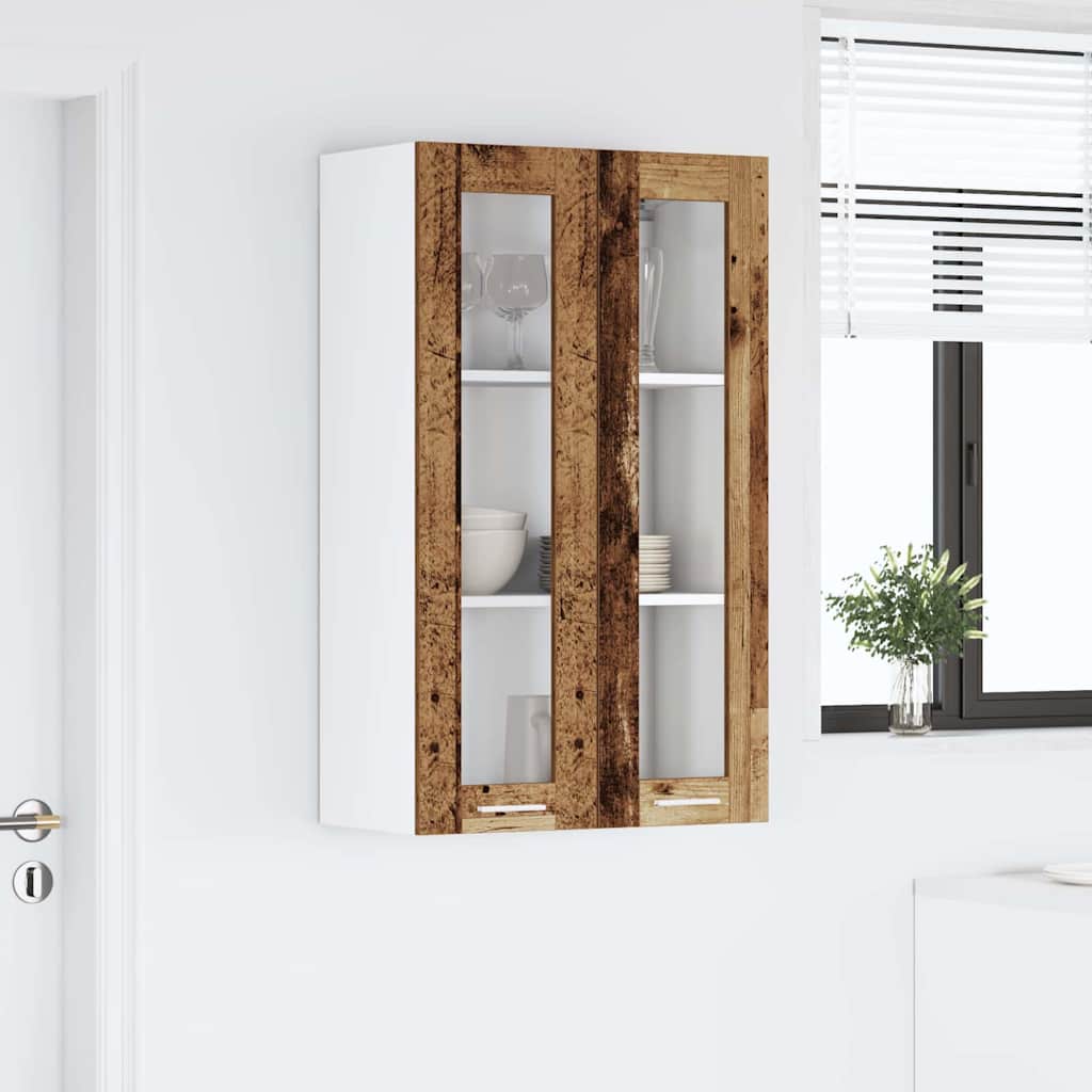 vidaXL Szafka wisząca z przechowywaniem Stare drewno 60 x 31 x 100 cm