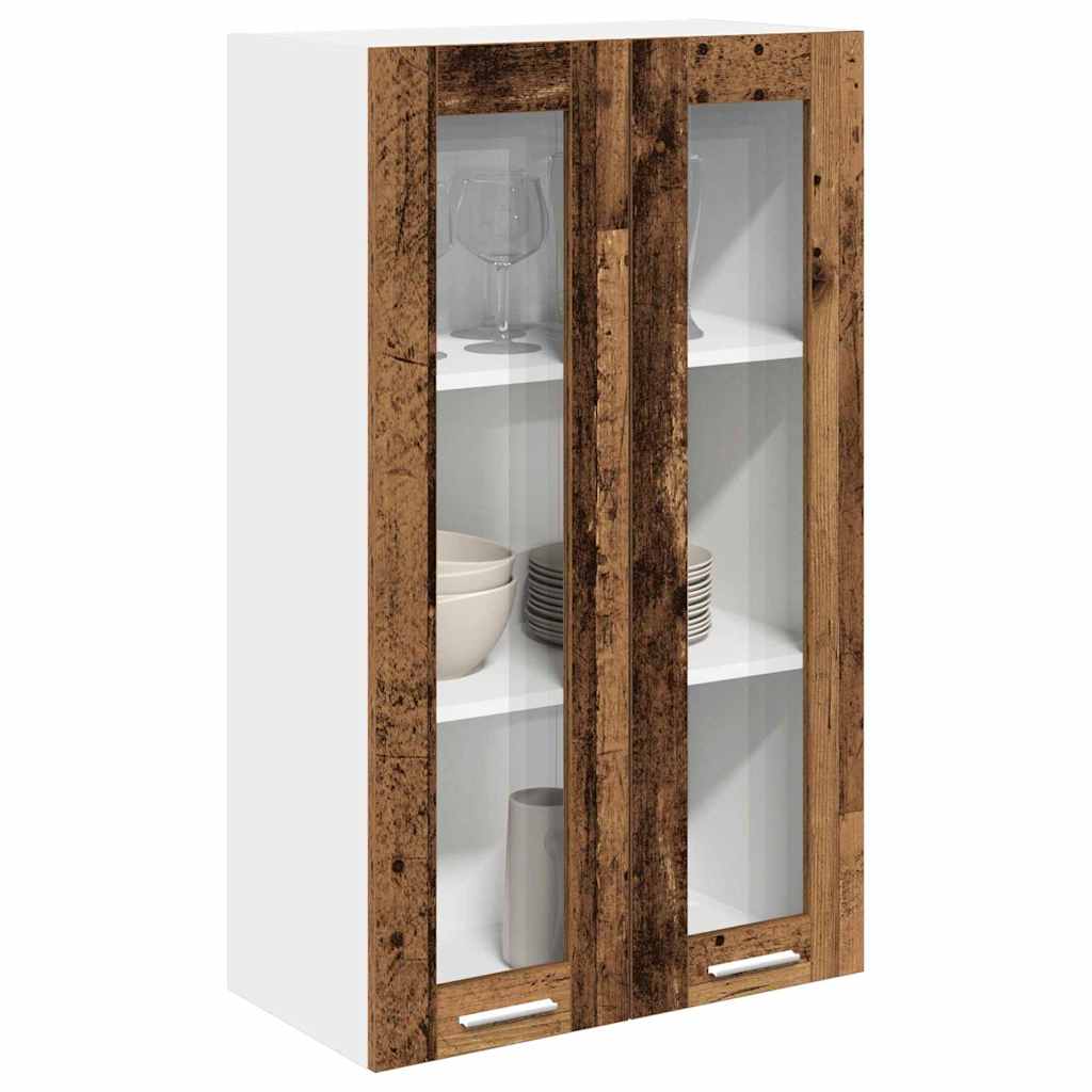 vidaXL Szafka wisząca z przechowywaniem Stare drewno 60 x 31 x 100 cm
