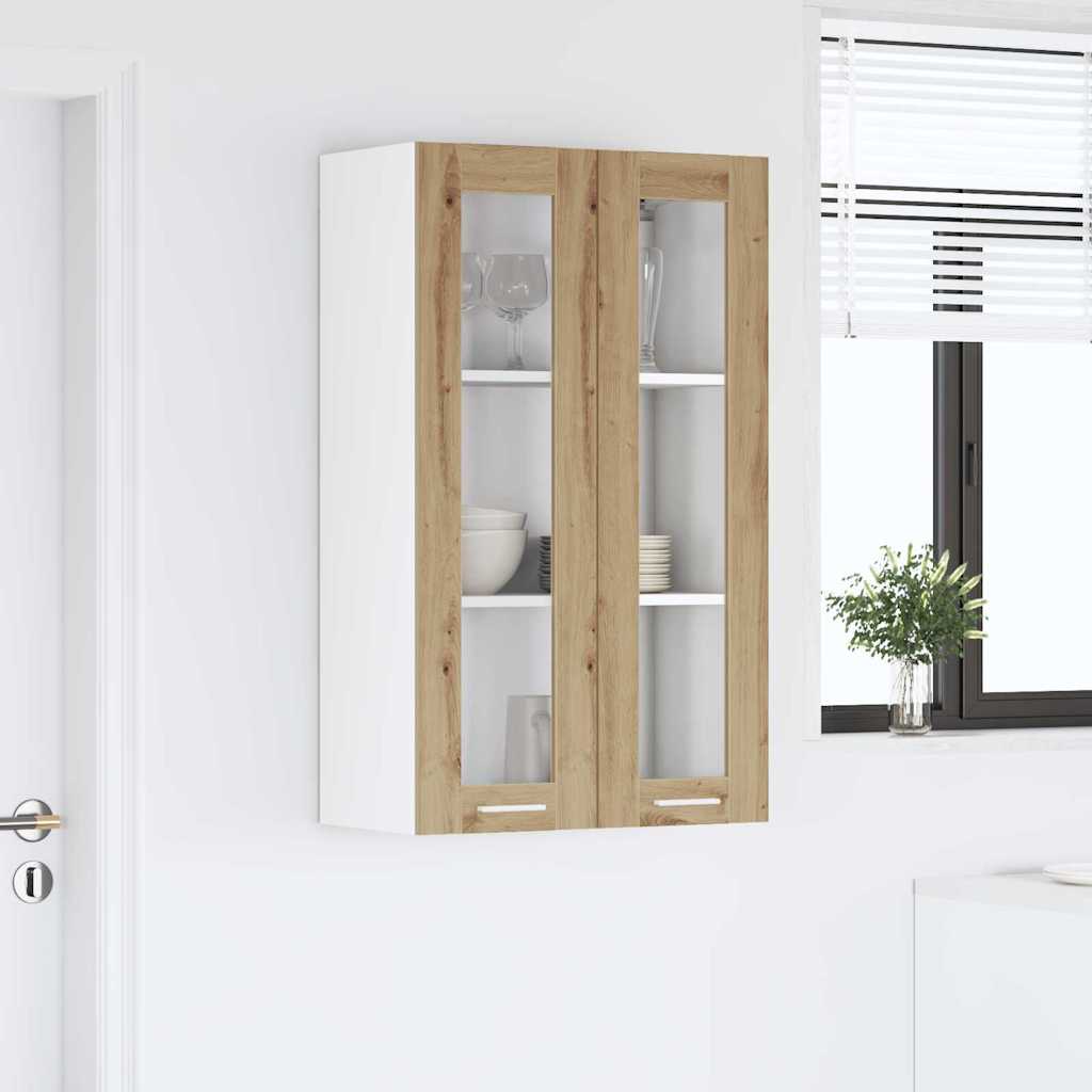 vidaXL Szafka wisząca z drzwiami Dąb rzemieślniczy 60 x 31 x 100 cm