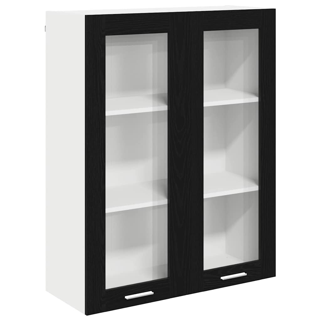 vidaXL Szafka wisząca z przechowywaniem Czarny Dąb 80 x 31 x 100 cm