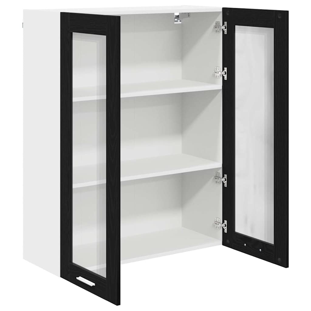 vidaXL Szafka wisząca z przechowywaniem Czarny Dąb 80 x 31 x 100 cm