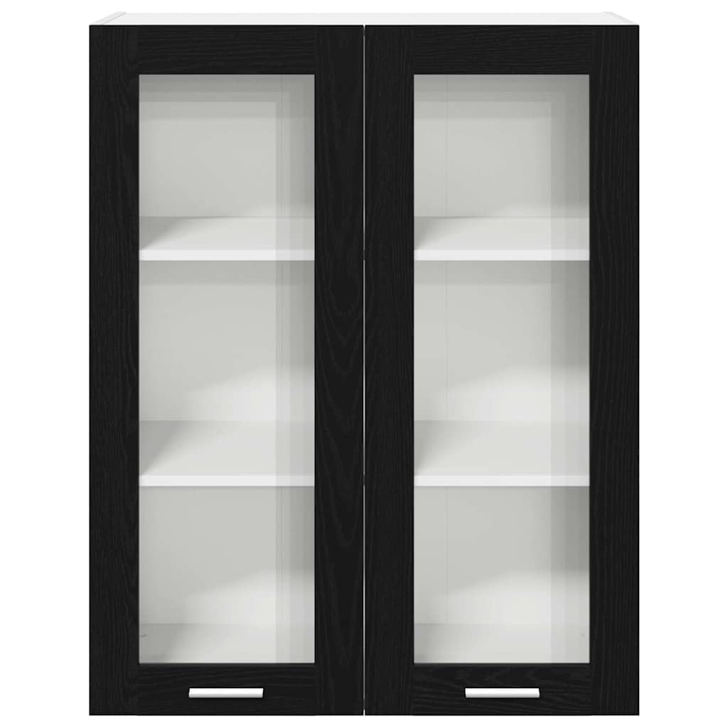 vidaXL Szafka wisząca z przechowywaniem Czarny Dąb 80 x 31 x 100 cm