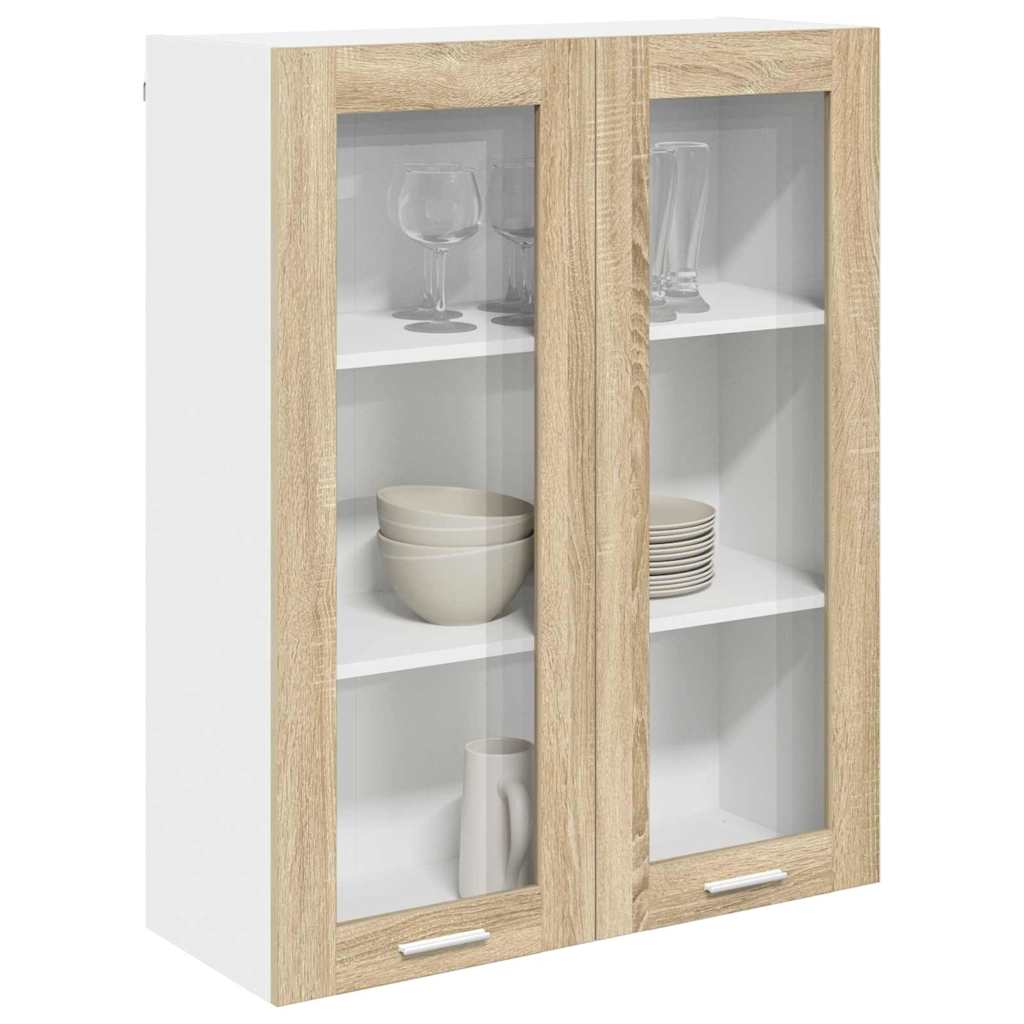 vidaXL Szafka wisząca z przechowywaniem Dąb Sonoma 80 x 31 x 100 cm