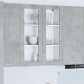 vidaXL Szafka wisząca z drzwiami Betonowy szary 80 x 31 x 100 cm