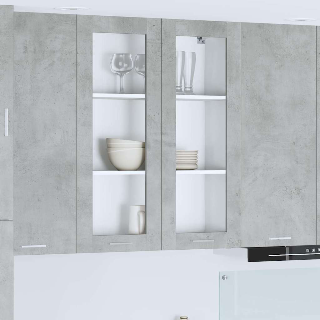 vidaXL Szafka wisząca z drzwiami Betonowy szary 80 x 31 x 100 cm