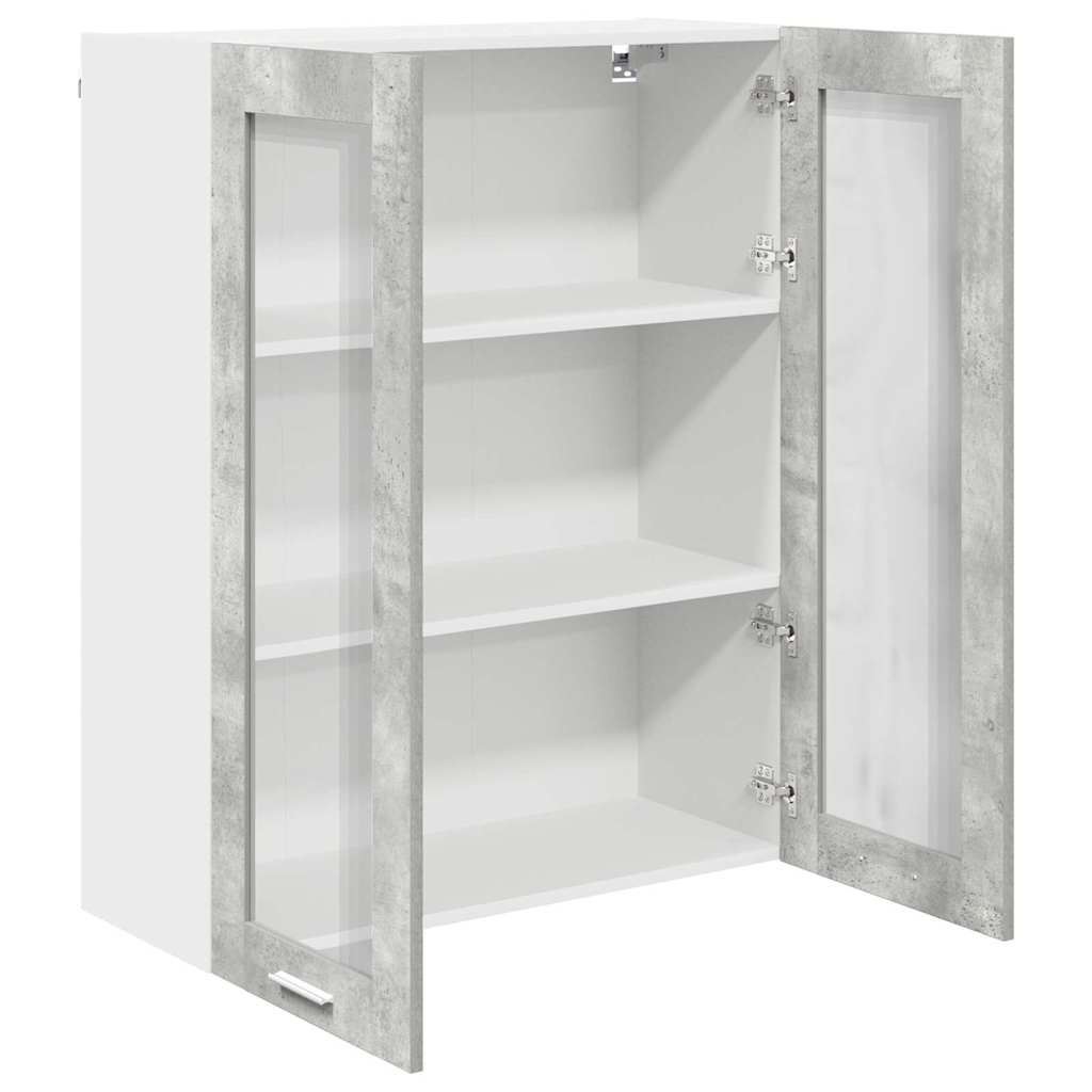 vidaXL Szafka wisząca z drzwiami Betonowy szary 80 x 31 x 100 cm