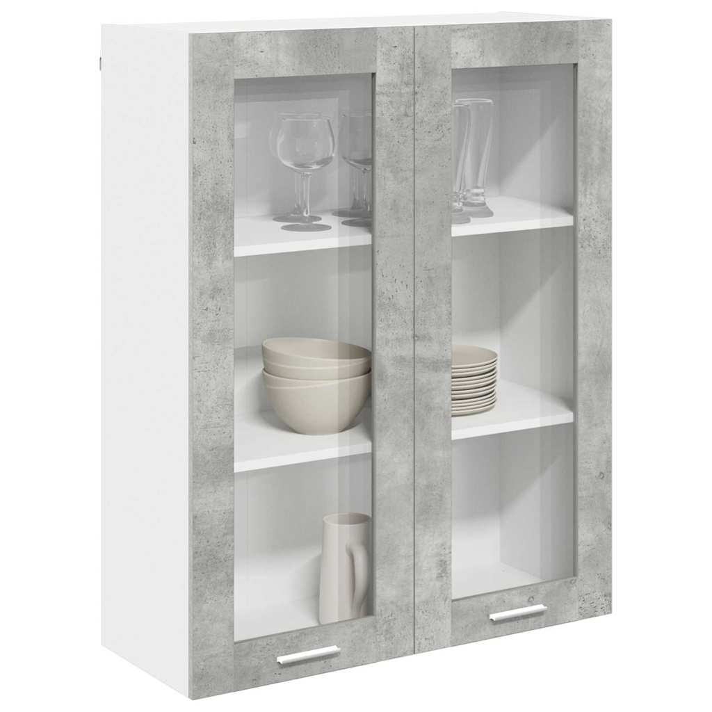 vidaXL Szafka wisząca z drzwiami Betonowy szary 80 x 31 x 100 cm