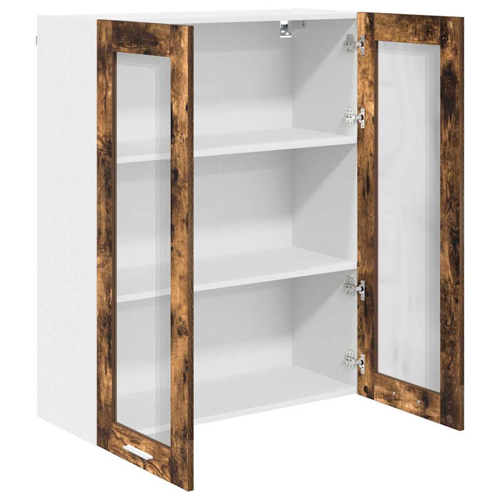 vidaXL Szafka wisząca z przechowywaniem Dąb wędzony 80 x 31 x 100 cm