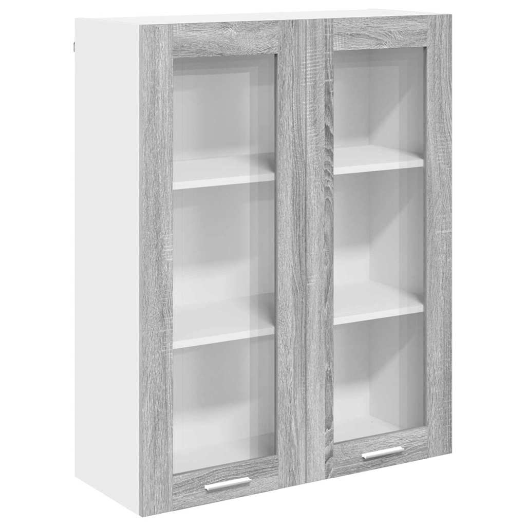 vidaXL Szafka wisząca z przechowywaniem Szary Sonoma 80 x 31 x 100 cm