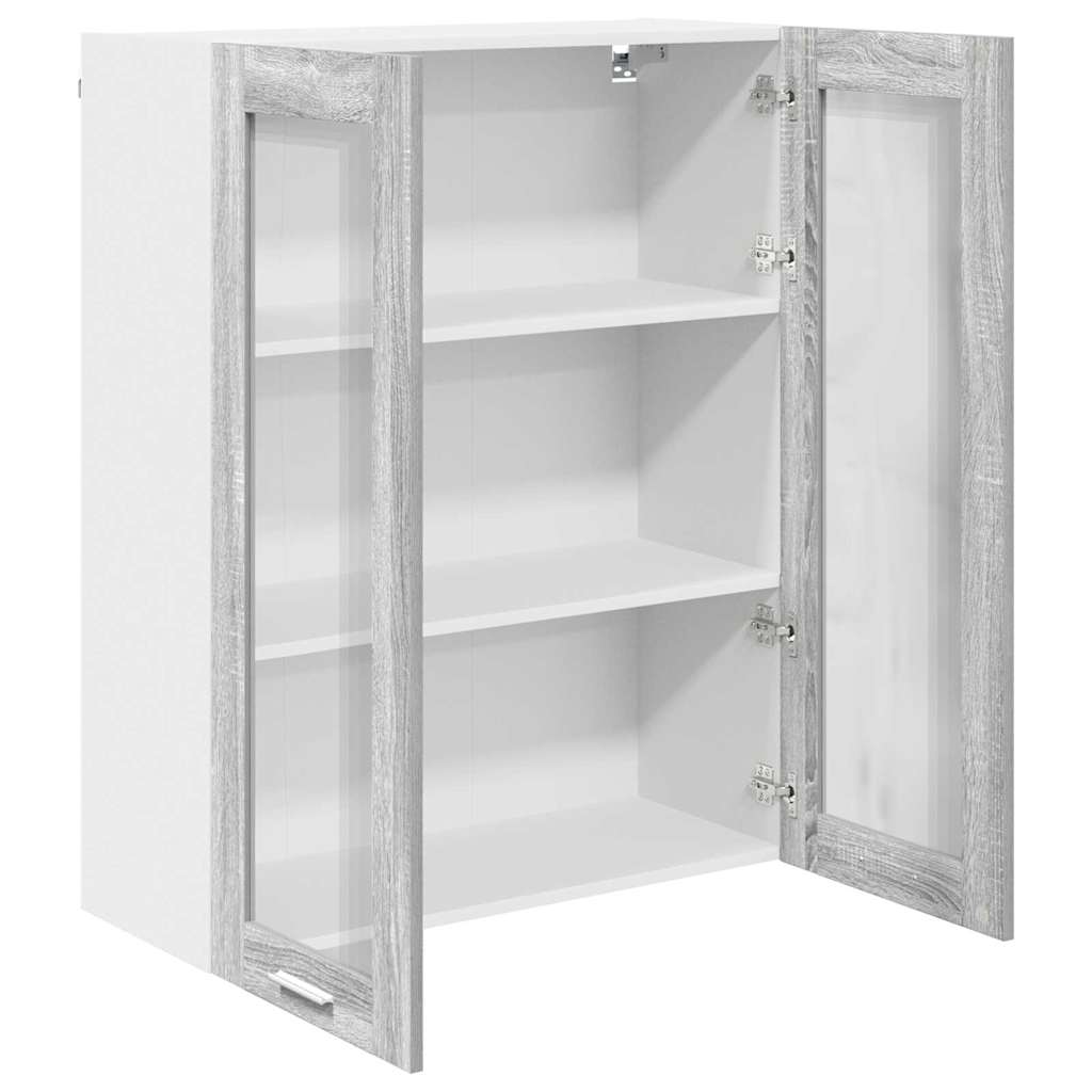 vidaXL Szafka wisząca z przechowywaniem Szary Sonoma 80 x 31 x 100 cm