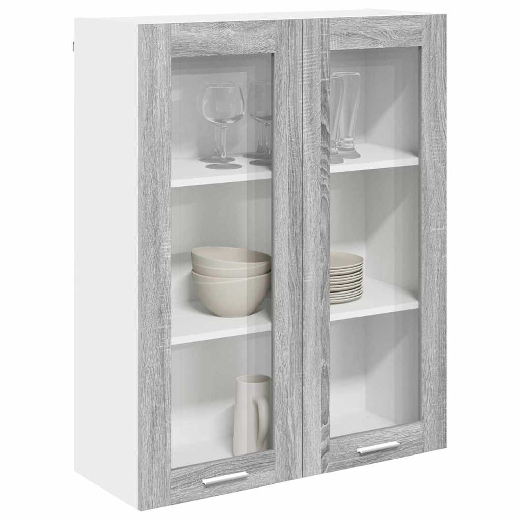 vidaXL Szafka wisząca z przechowywaniem Szary Sonoma 80 x 31 x 100 cm