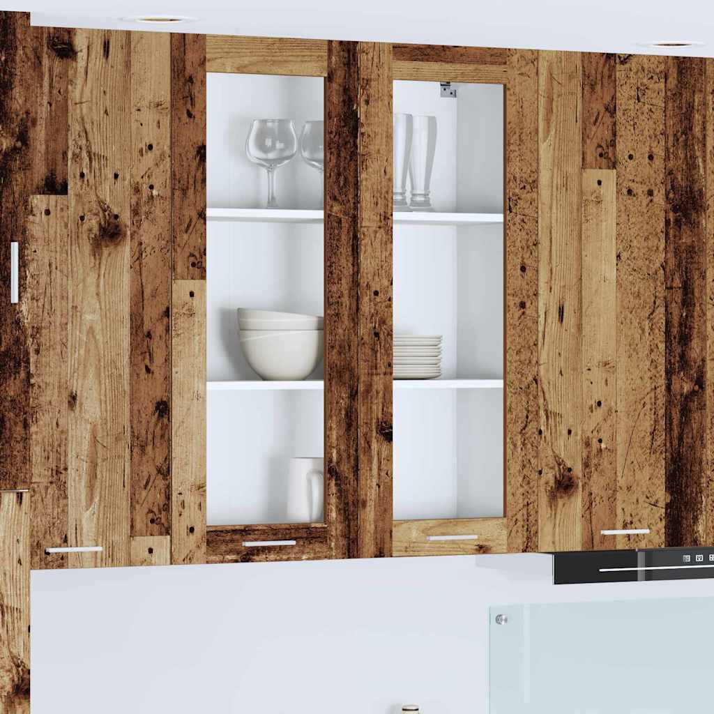 vidaXL Szafka wisząca z przechowywaniem Stare drewno 80 x 31 x 100 cm
