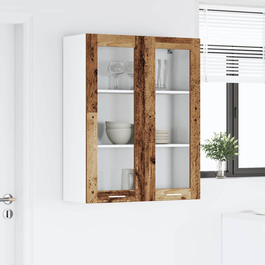 vidaXL Szafka wisząca z przechowywaniem Stare drewno 80 x 31 x 100 cm