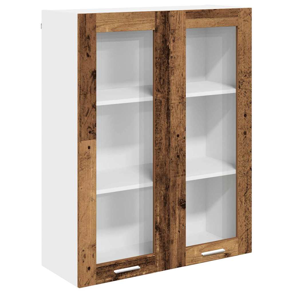 vidaXL Szafka wisząca z przechowywaniem Stare drewno 80 x 31 x 100 cm