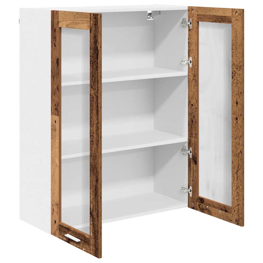 vidaXL Szafka wisząca z przechowywaniem Stare drewno 80 x 31 x 100 cm