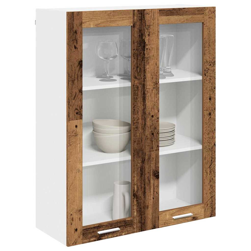 vidaXL Szafka wisząca z przechowywaniem Stare drewno 80 x 31 x 100 cm
