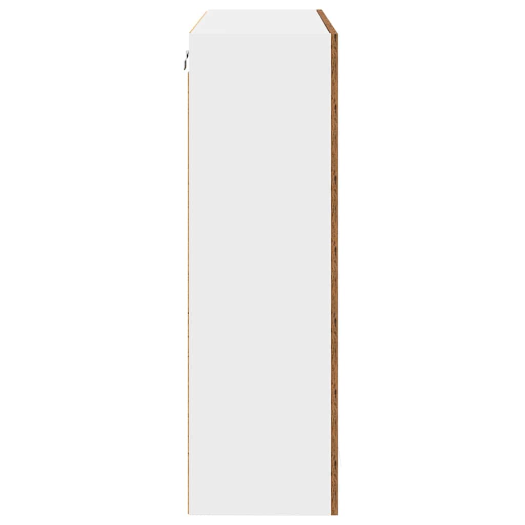 vidaXL Szafka wisząca z przechowywaniem Stare drewno 80 x 31 x 100 cm
