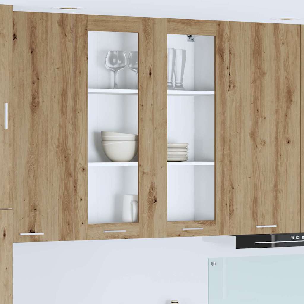 vidaXL Szafka wisząca z drzwiami Dąb rzemieślniczy 80 x 31 x 100 cm