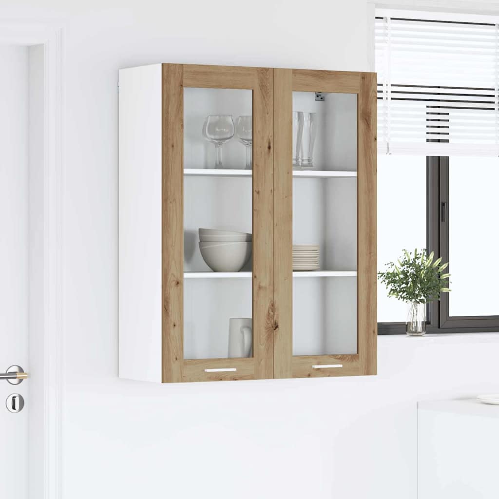 vidaXL Szafka wisząca z drzwiami Dąb rzemieślniczy 80 x 31 x 100 cm