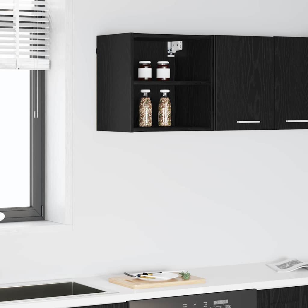 vidaXL Szafka wisząca z przechowywaniem Czarny Dąb 40 x 29,5 x 40 cm