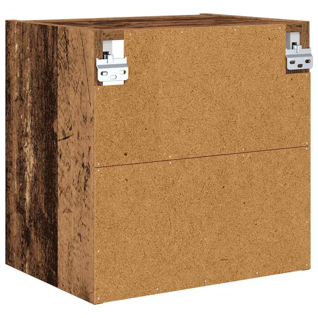 vidaXL Szafka wisząca z przechowywaniem Stare drewno 40 x 29,5 x 40 cm