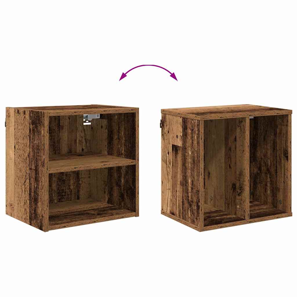 vidaXL Szafka wisząca z przechowywaniem Stare drewno 40 x 29,5 x 40 cm