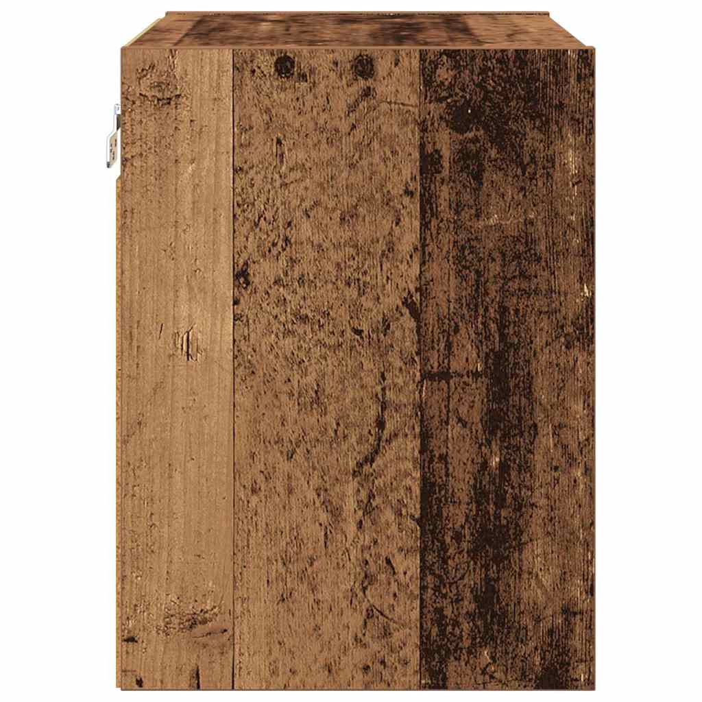 vidaXL Szafka wisząca z przechowywaniem Stare drewno 40 x 29,5 x 40 cm