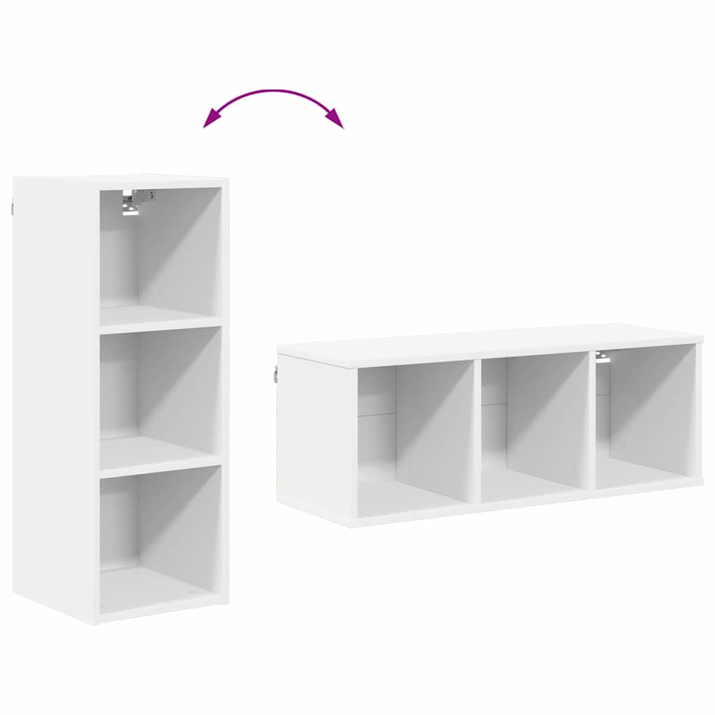 vidaXL Szafka wisząca z przechowywaniem Riga Biały 30 x 29,5 x 80 cm
