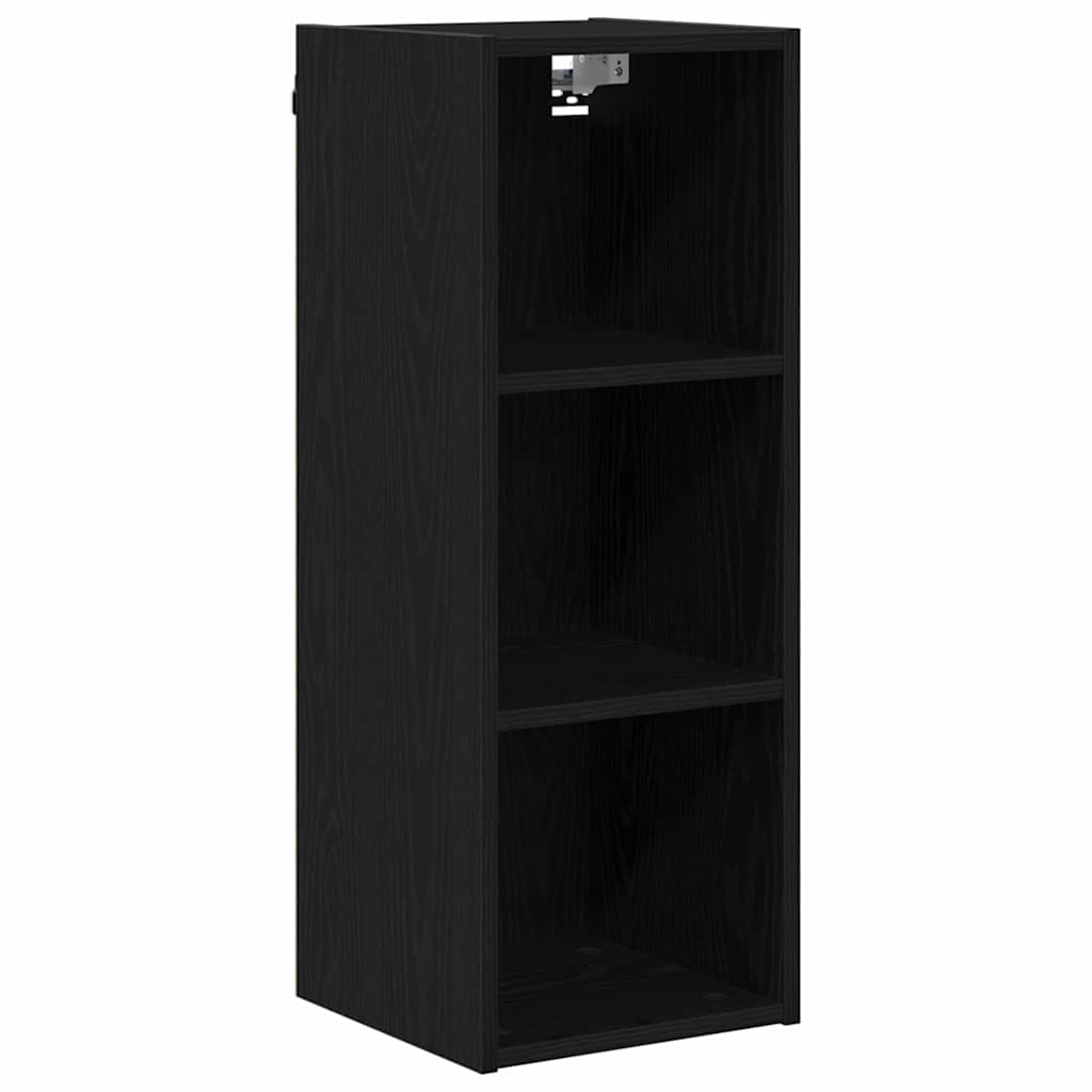 vidaXL Szafka wisząca z przechowywaniem Czarny Dąb 30 x 29,5 x 80 cm