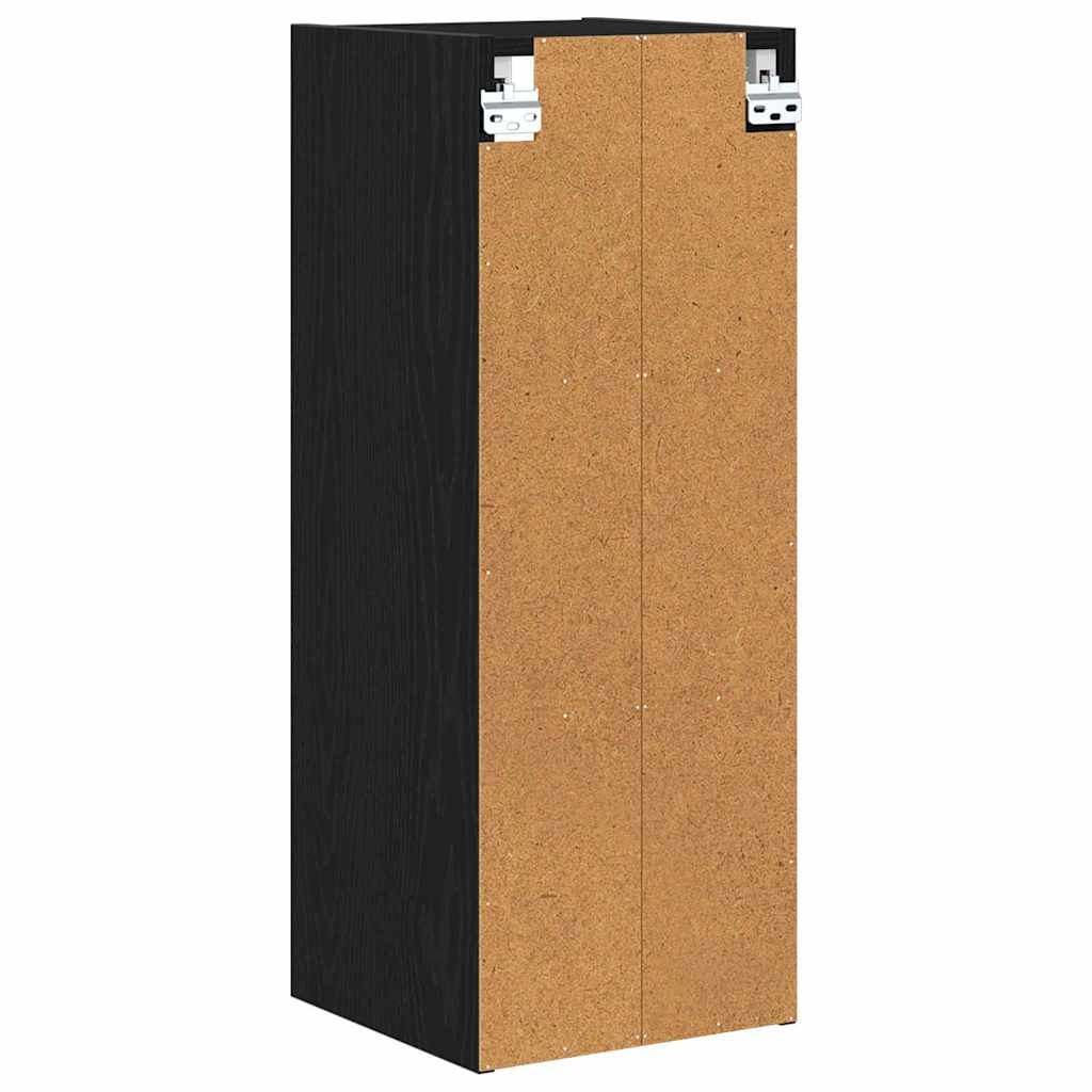 vidaXL Szafka wisząca z przechowywaniem Czarny Dąb 30 x 29,5 x 80 cm