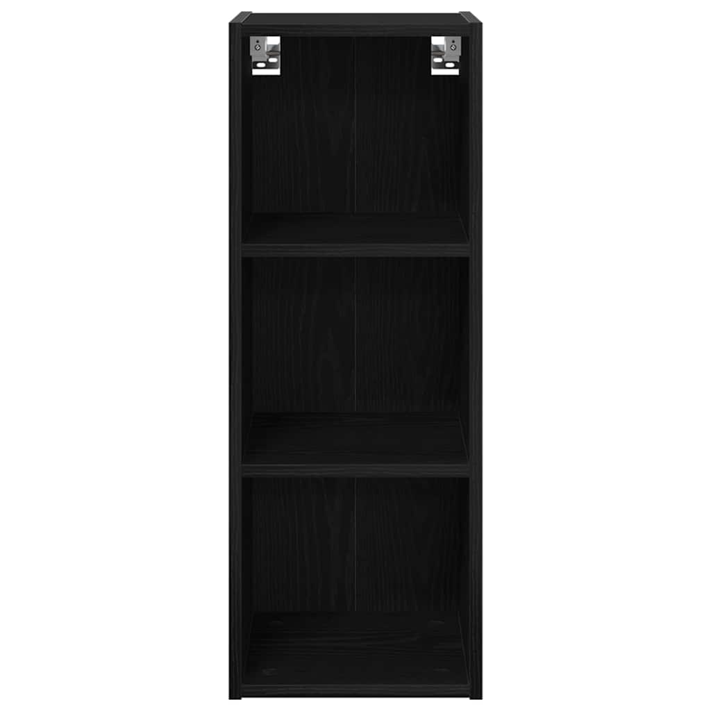 vidaXL Szafka wisząca z przechowywaniem Czarny Dąb 30 x 29,5 x 80 cm
