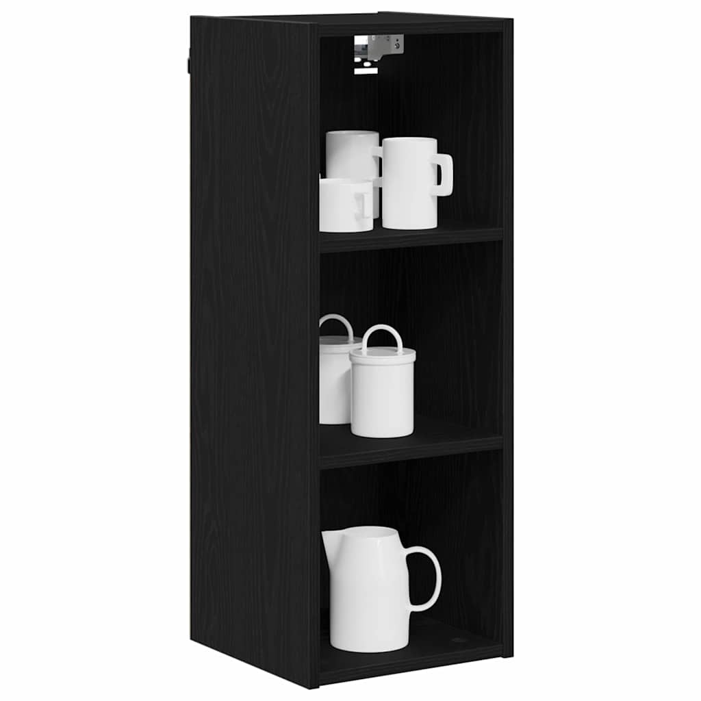 vidaXL Szafka wisząca z przechowywaniem Czarny Dąb 30 x 29,5 x 80 cm