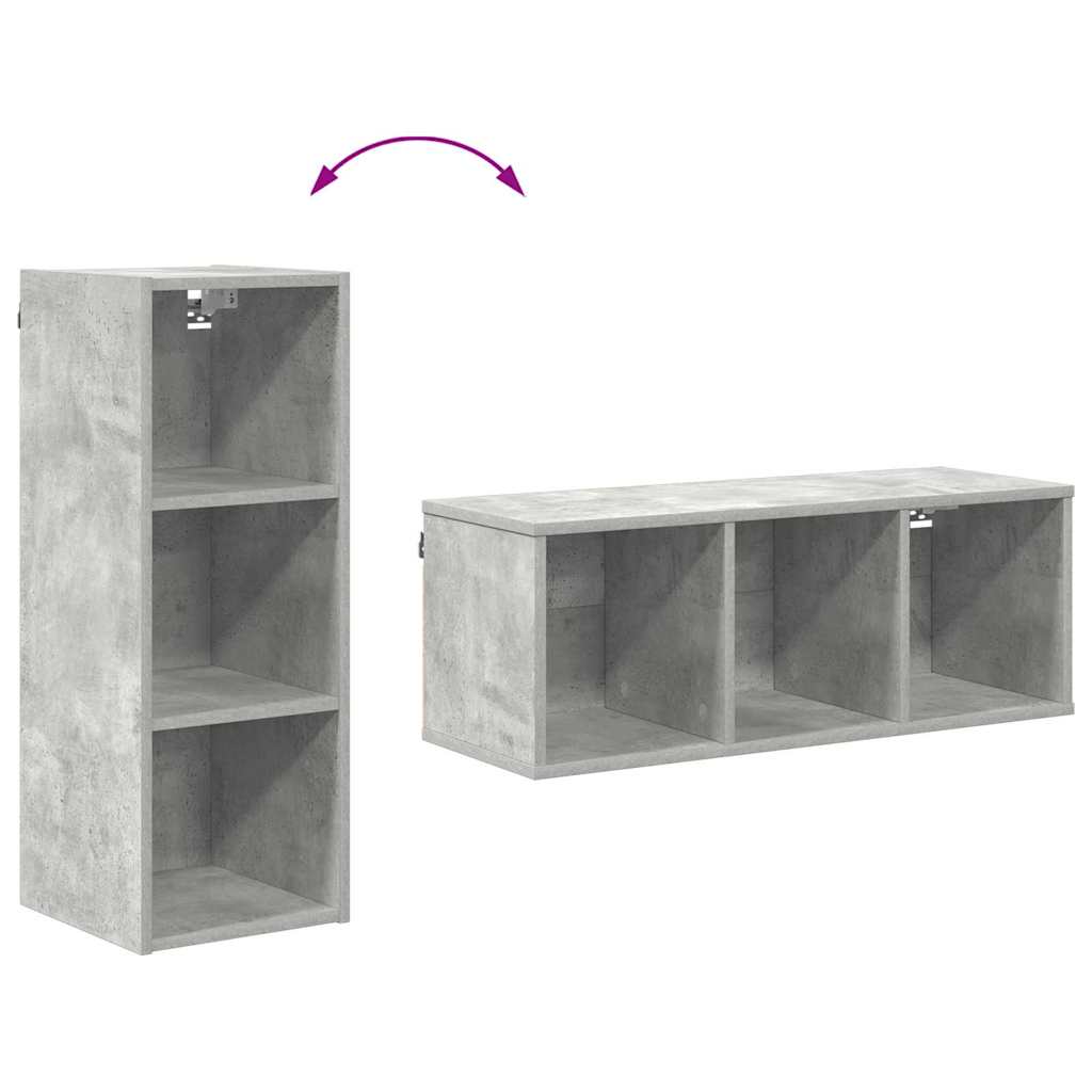 vidaXL Szafka wisząca Betonowy szary 30 x 29,5 x 80 cm