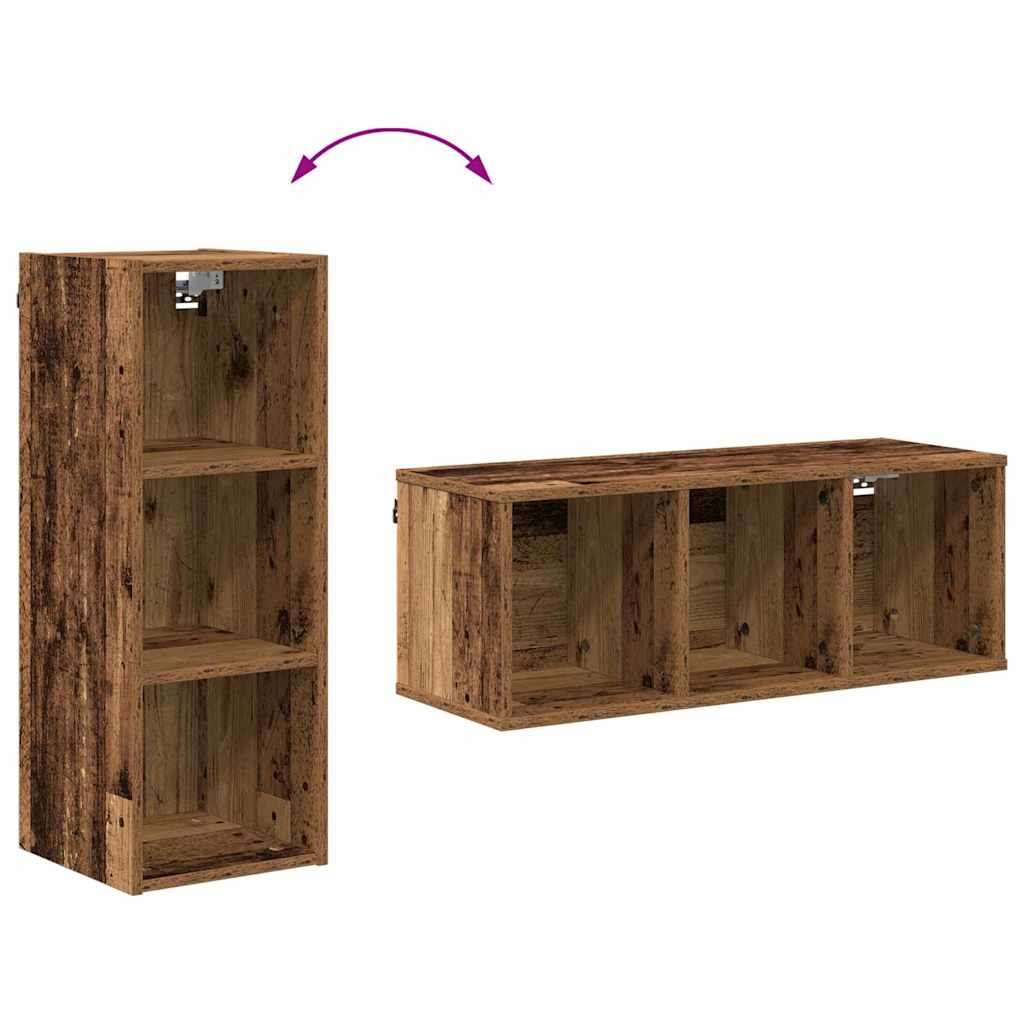 vidaXL Szafka wisząca Riga Stare drewno 30 x 29,5 x 80 cm
