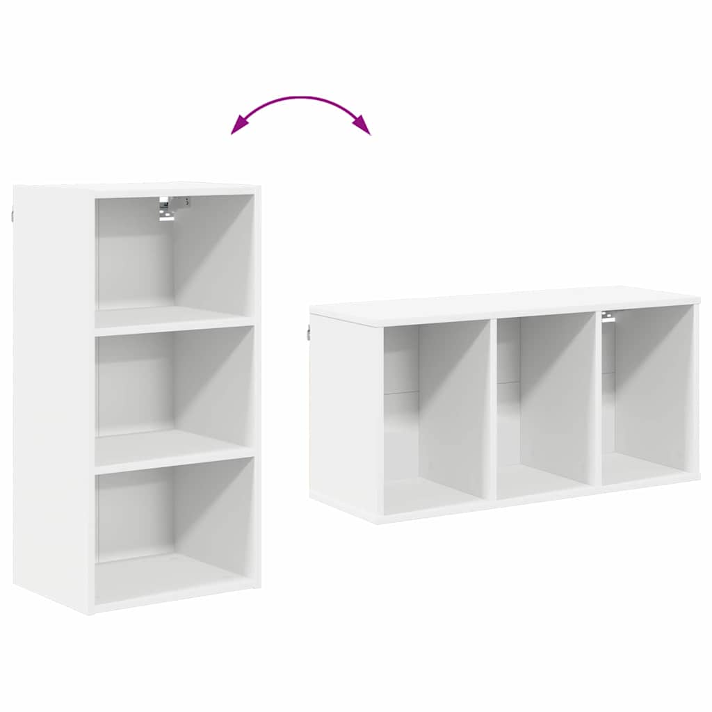 vidaXL Szafka wisząca Biały 40 x 29,5 x 80 cm Materiał drewnopochodny