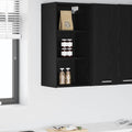 vidaXL Szafka wisząca z przechowywaniem Czarny Dąb 40 x 29,5 x 80 cm