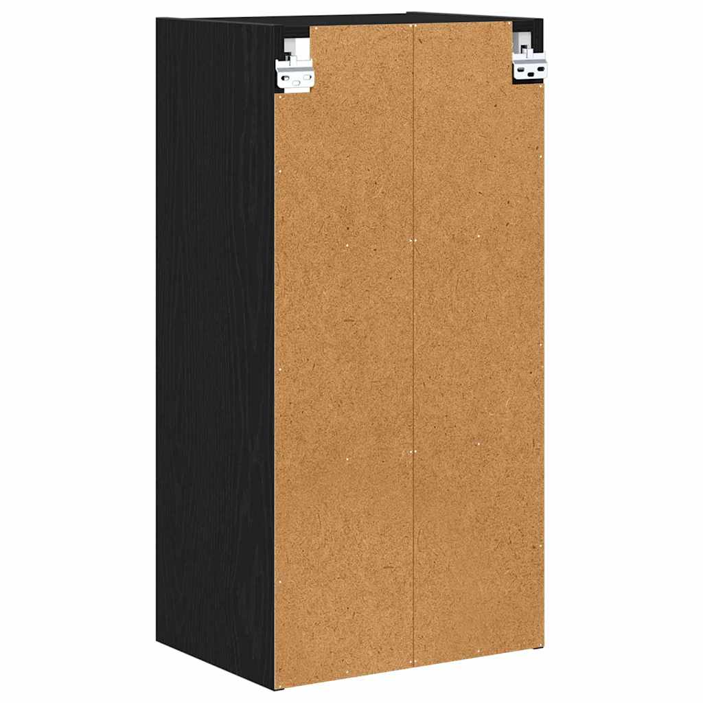 vidaXL Szafka wisząca z przechowywaniem Czarny Dąb 40 x 29,5 x 80 cm